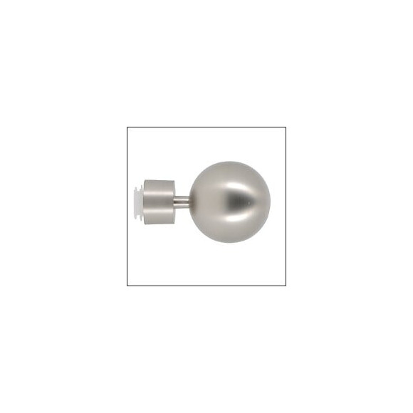 1 EMBOUT BOULE EASY FIX D.28mm CHROME MAT