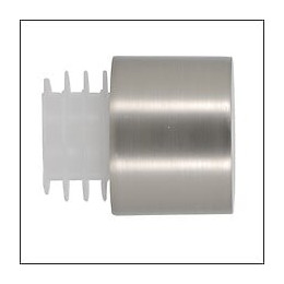 2 EMBOUTS BOUCHON EASY FIX D.28mm CHROME MAT