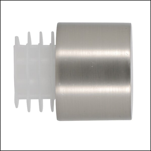 2 EMBOUTS BOUCHON EASY FIX D.28mm CHROME MAT