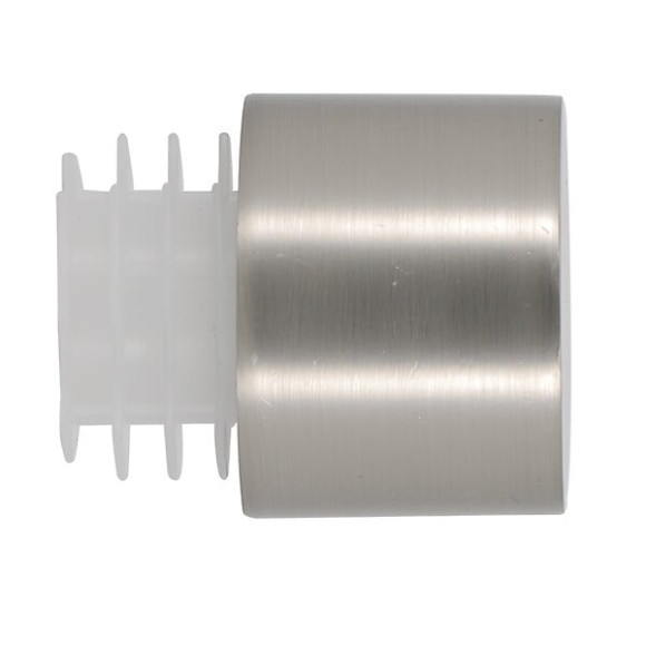 2 EMBOUTS BOUCHON EASY FIX D.28mm CHROME MAT