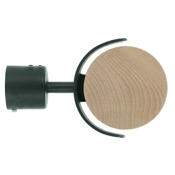 1 EMBOUT CERCLE BOIS AVEC EMBASE METAL D.28mm DECOR CHENE CLAIR