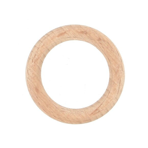 10 anneaux tringle à  rideaux diamètre 42mm bois brut