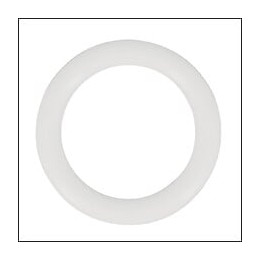 10 anneaux plastique D.70mm D.35 blanc