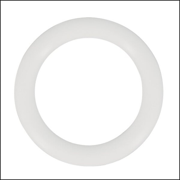 10 anneaux plastique D.70mm D.35 blanc