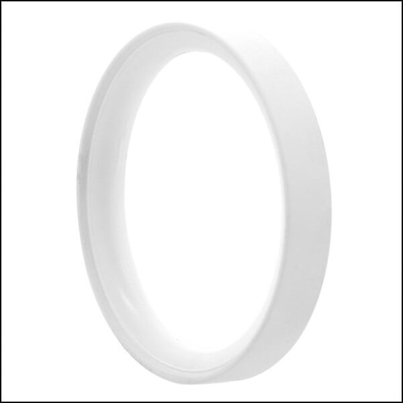 10 ANNEAUX METAL PLAT D.52MM AVEC SILENCIEUX D.28mm BLANC MAT