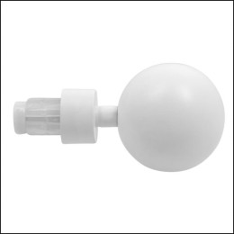 1 EMBOUT BOULE EASY FIX D.28mm BLANC MAT