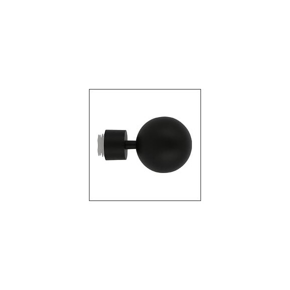 1 EMBOUT BOULE EASY FIX D.28mm NOIR MAT