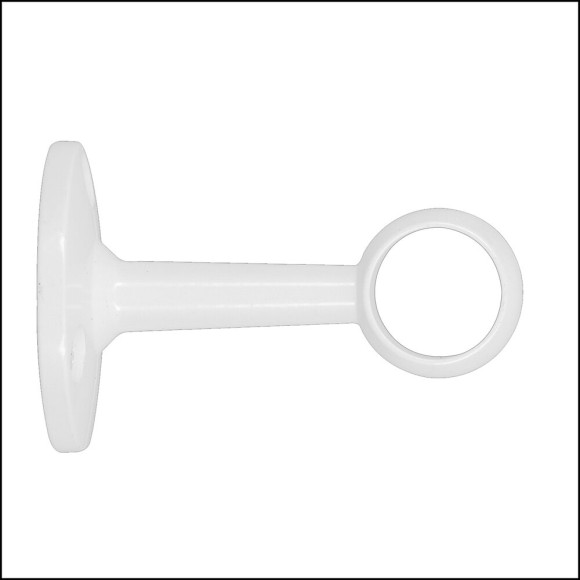 2 supports metal dressing d16 blanc 50mm