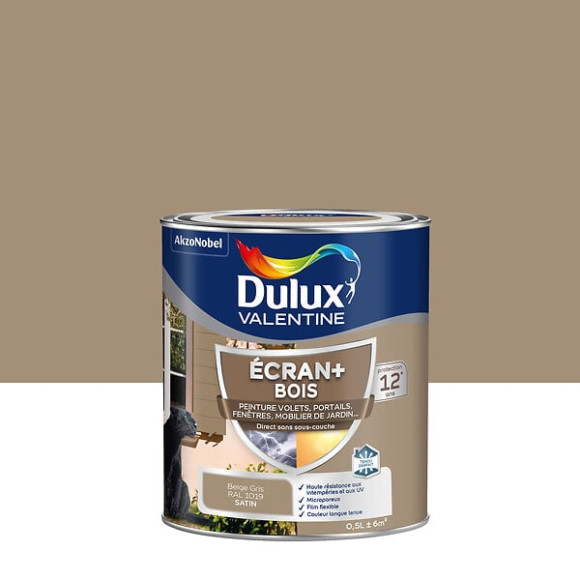 Peinture extérieure Bois Ecran+ Dulux Valentine Satin-Beige Gris 05 L