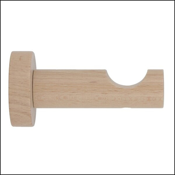 1 SUPPORT TIGE 80MM AXE/MUR D.28mm NATUREL