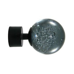 Embout verre fumé à  visser diamètre 28mm noir mat