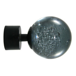 Embout verre fumé à  visser diamètre 28mm noir mat