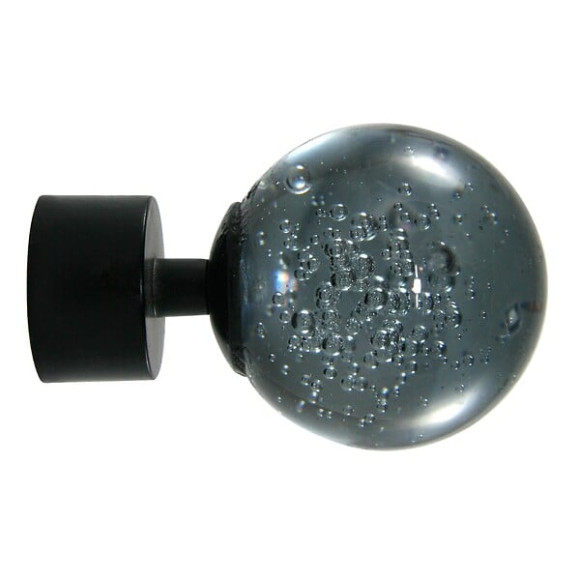 Embout verre fumé à  visser diamètre 28mm noir mat