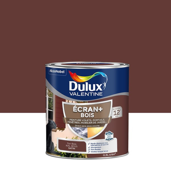 Peinture extérieure Bois Ecran+ Dulux Valentine Satin - Ton Bois 05 L