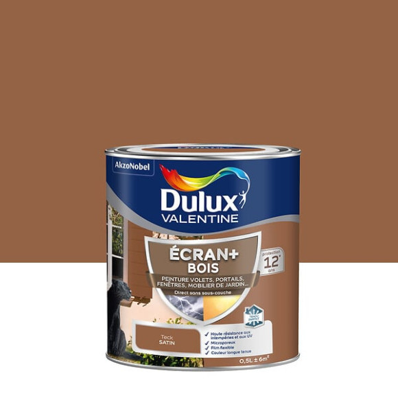 Peinture extérieure Bois Ecran+ Dulux Valentine Satin - Teck 05 L