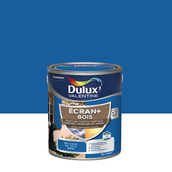 Peinture extérieure Bois Ecran+ - Bleu Cobalt - 2L