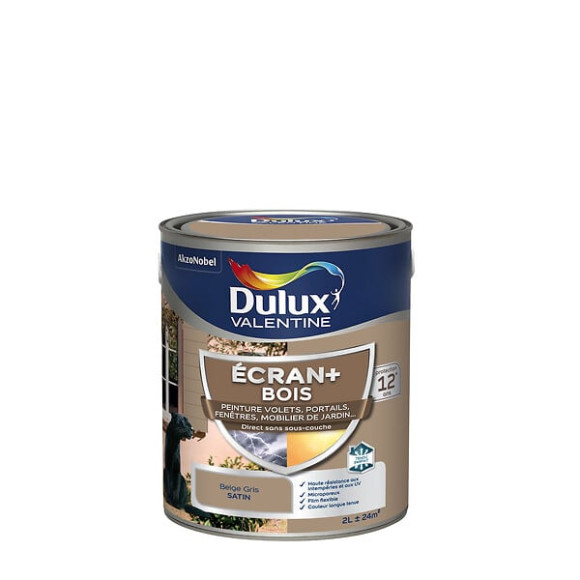 Peinture extérieure Bois Ecran+ - Beige Gris - 2L