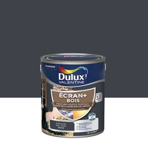 Peinture extérieure Bois Ecran+ - Gris Anthracite - 2L