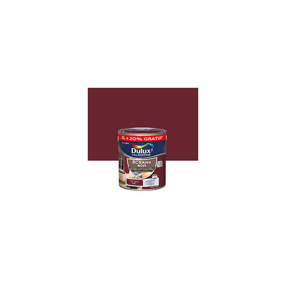 Peinture extérieure Bois Ecran+ Dulux Valentine Rouge Basque 2 L + 20%