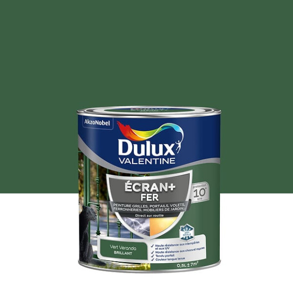 Peinture extérieure Fer Ecran+ Dulux Valentine Bril- Vert Véranda 05L