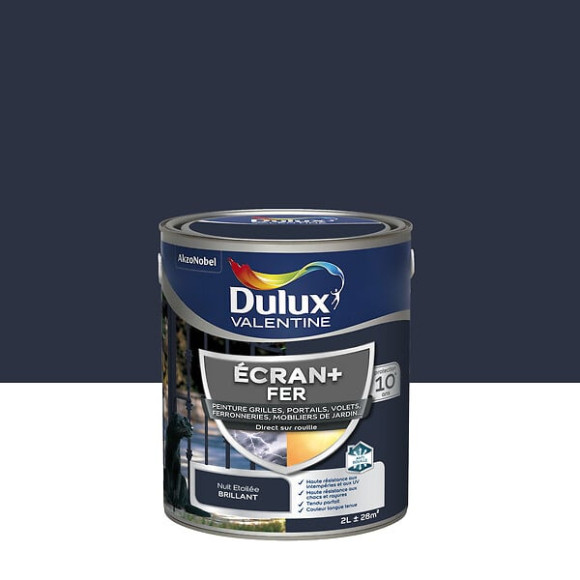 Peinture extérieure Fer Ecran+ Dulux Valentine Brill- Nuit Etoilée 2L