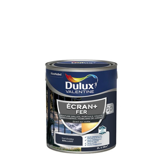 Peinture extérieure Fer Ecran+ Dulux Valentine Brill- Nuit Etoilée 2L