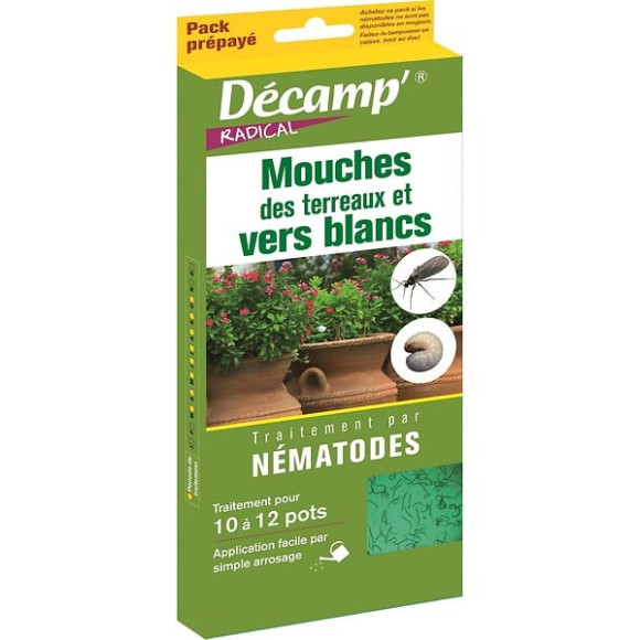 Nématodes vers blancs-mouches terreaux 10-12 pots