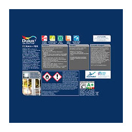 Peinture extérieure Fer Ecran+Dulux Valentine Brillant-Bleu Tempête 2L