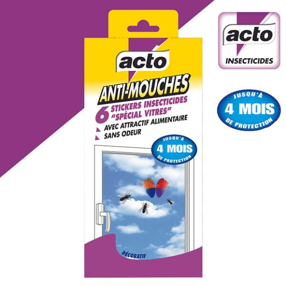 Stickers insecticides anti-mouches x7