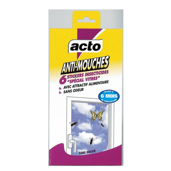 Stickers insecticides anti-mouches x7