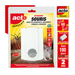 Répulsif Ultrasons souris insectes rampants araignées combles grenier