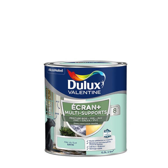 Peinture Ext M/Sup Ecran+ Dulux Valentine Satin - Mer du Sud 05 L