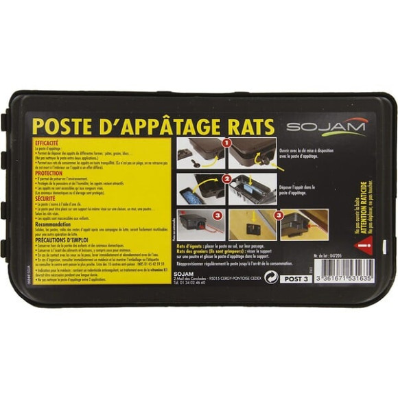 Poste d'appâtage rats