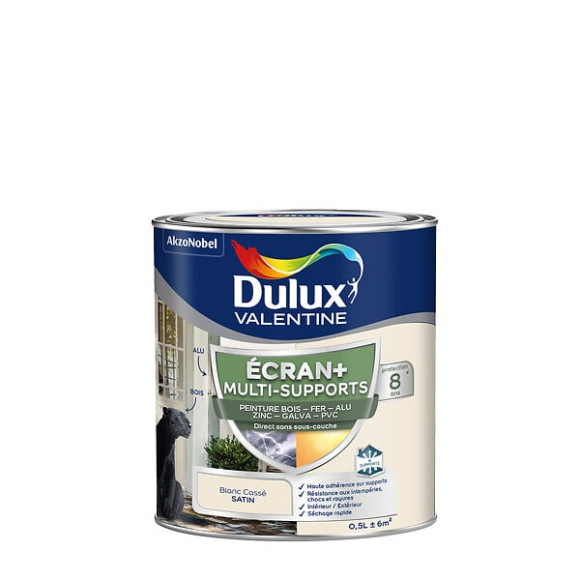 Peinture Ext M/Sup Ecran+ Dulux Valentine Satin - Blanc Cassé 05 L