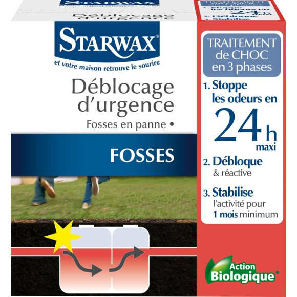 Déblocage d'urgence Fosses 3 phases x3 sachets 200g