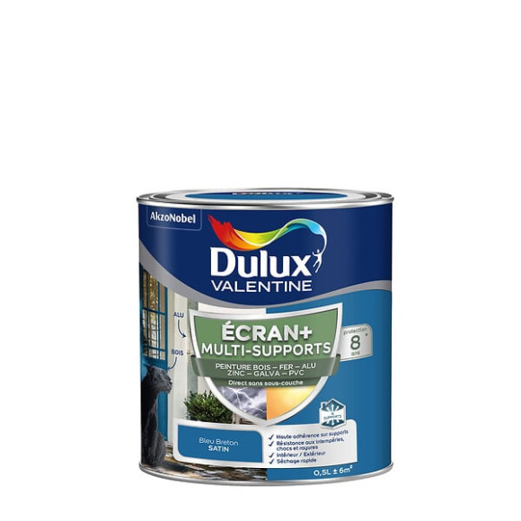 Peinture Ext M/Sup Ecran+ Dulux Valentine Satin - Bleu Breton 05 L