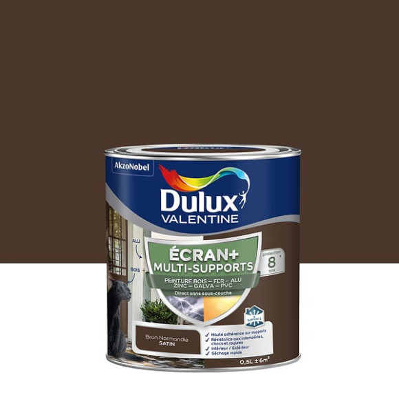 Peinture Ext M/Sup Ecran+ Dulux Valentine Satin - Brun Normandie 05 L