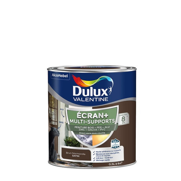 Peinture Ext M/Sup Ecran+ Dulux Valentine Satin - Brun Normandie 05 L