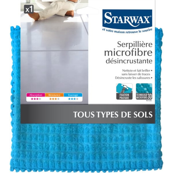 Serpillière microfibre désincrustante Tout sol