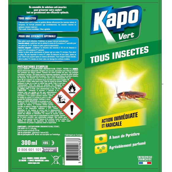 Aérosol TOUS INSECTES300 ml