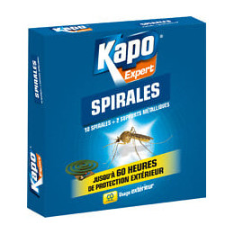 Insecticide Moustiques 10 Spirales + 2 supports