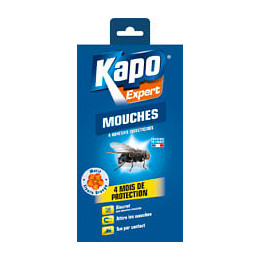 Insecticide Mouches x4 Adhésifs Fleurs orange