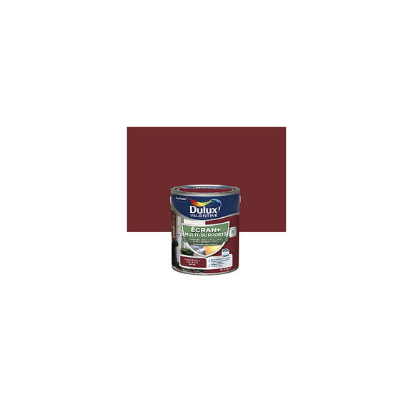 Peinture Ext M/Sup Ecran+ Dulux Valentine Satin - Rouge Basque 2 L