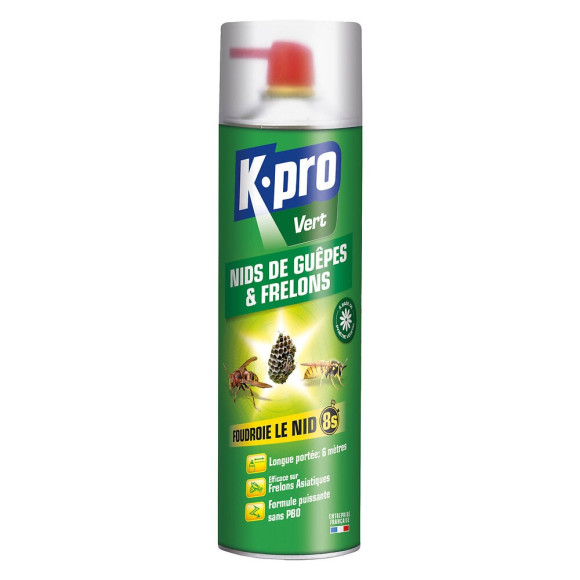 Aerosol nid de guepes 500ml vert