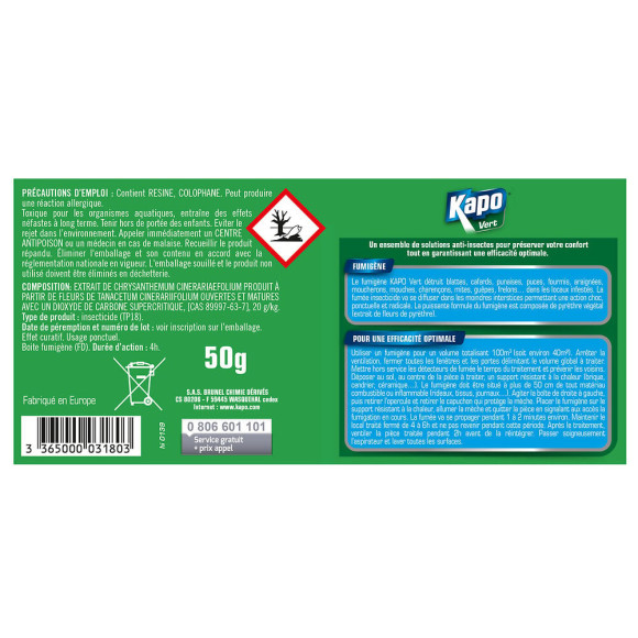 Fumigene tout insectes 50gr