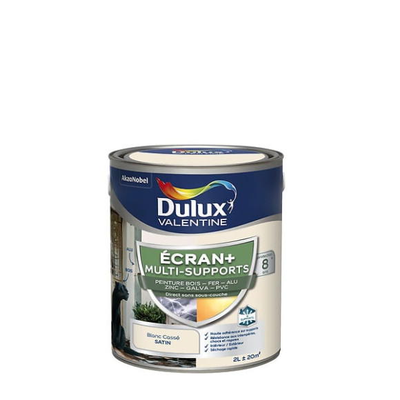 Peinture Ext M/Sup Ecran+ Dulux Valentine Satin - Blanc Cassé 2 L