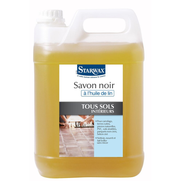 Savon noir Huile de lin Tous sols intérieurs 5l