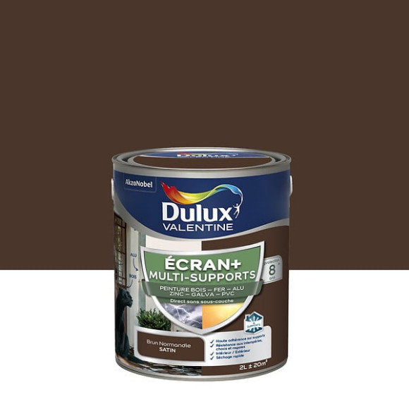 Peinture Ext M/Sup Ecran+ Dulux Valentine Satin - Brun Normandie 2 L