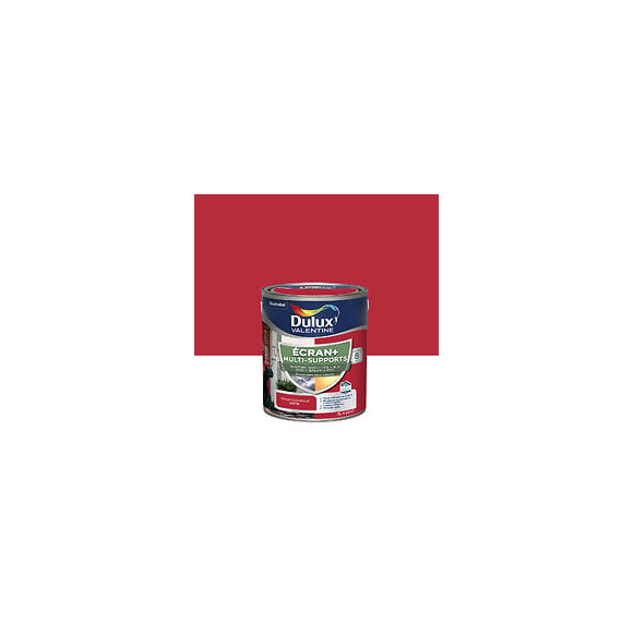 Peinture Ext M/Sup Ecran+ Dulux Valentine Satin - Rouge Coquelicot 2 L