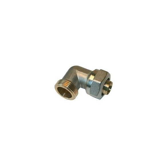 Raccord coudé 90° à  compression laiton M 20 x 27 pour tube en multicouche